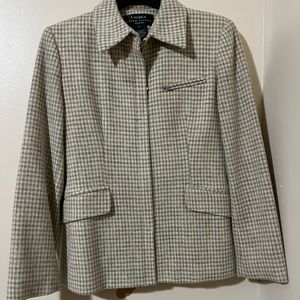 Ralph Lauren tweed houndstooth coat (NFB)